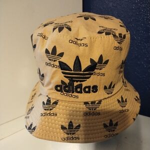 Adidas Tan Bucket Hat with Black Trefoil